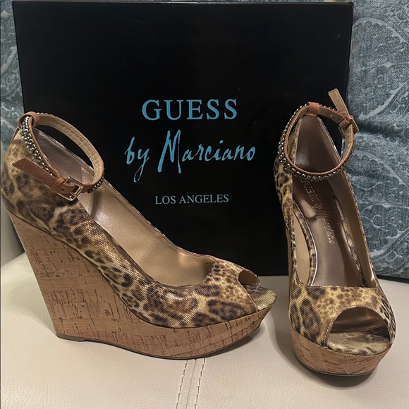 Guess by Marciano Shoes - 7. Guess by Marciano Animal Print Wedge Sandals
